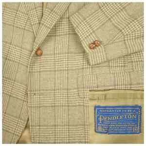 Pendleton Blazer Sport Coat Mens 42R Vtg Classic Fit Wool Prince of Wales Check